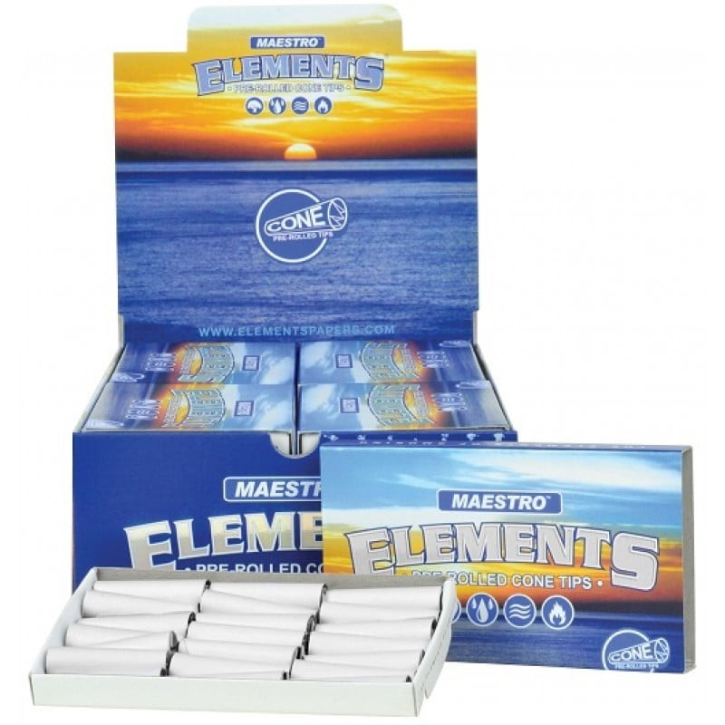 Elements - Pre-Rolled Maestro Cone Tips (21ct) - Display of 12 (MSRP $2.00ea)