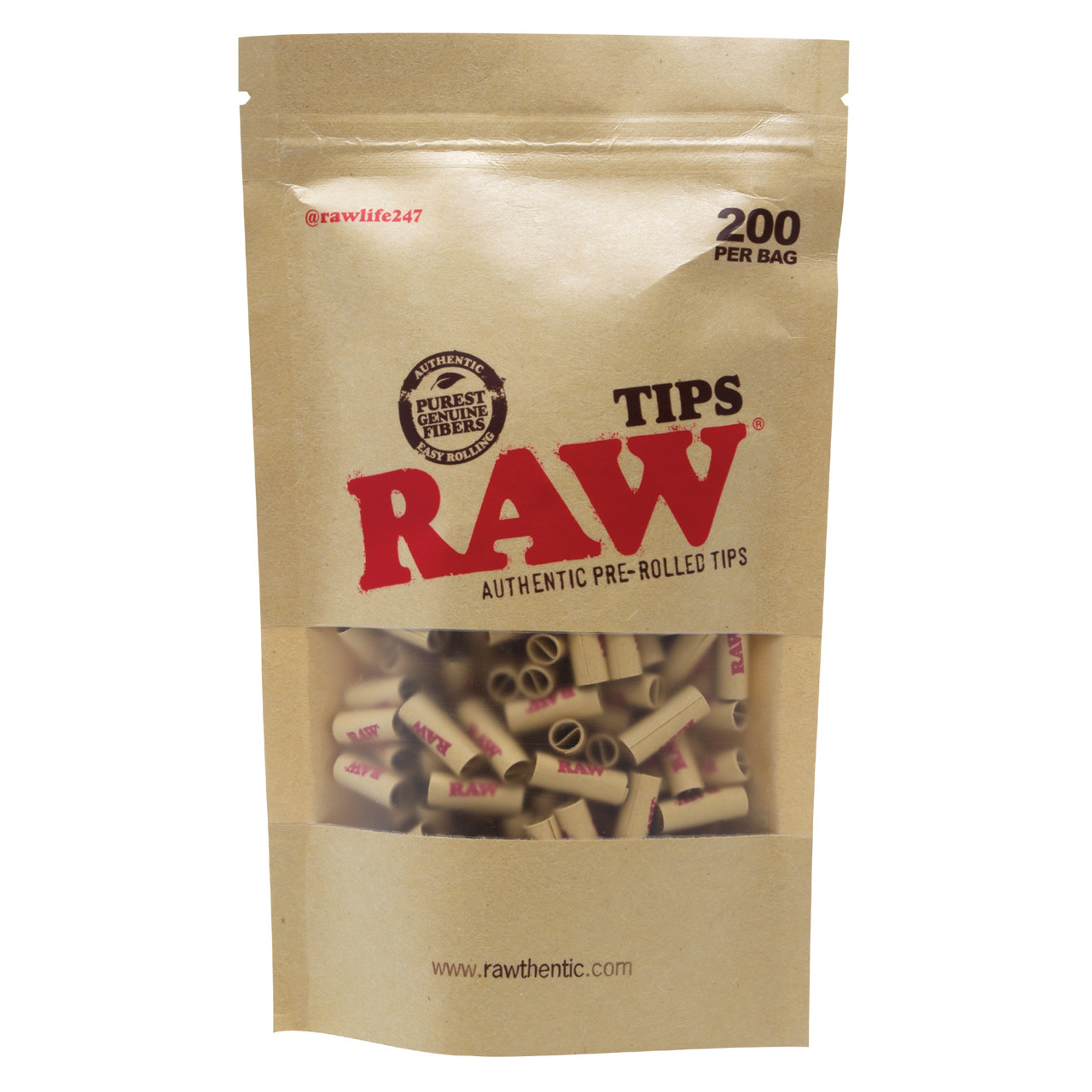 RAW® - Pre-Rolled Tips - Bag of 200 (MSRP $12.00)