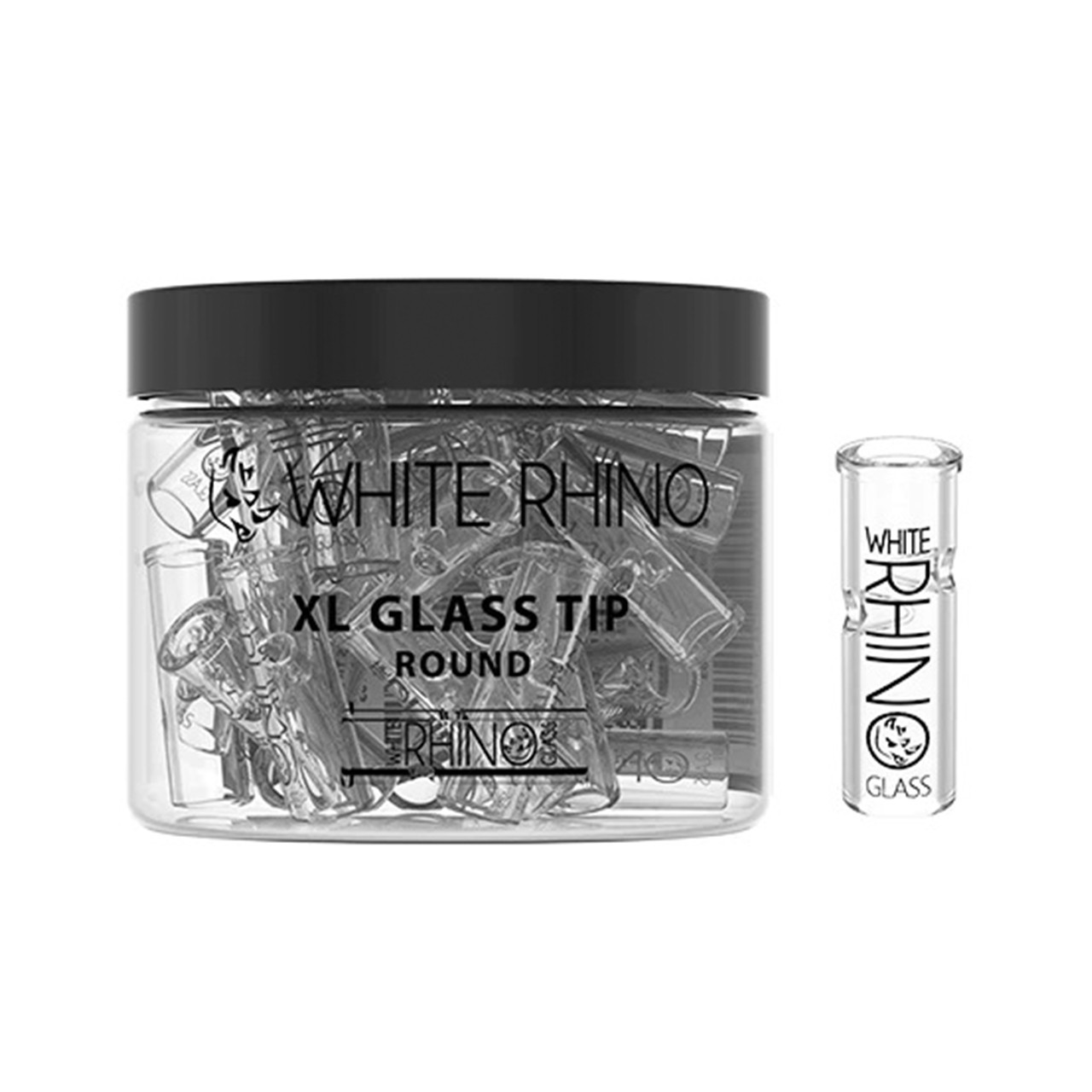 White Rhino - Glass Tip XL - 40ct Jar (MSRP $2.00ea)