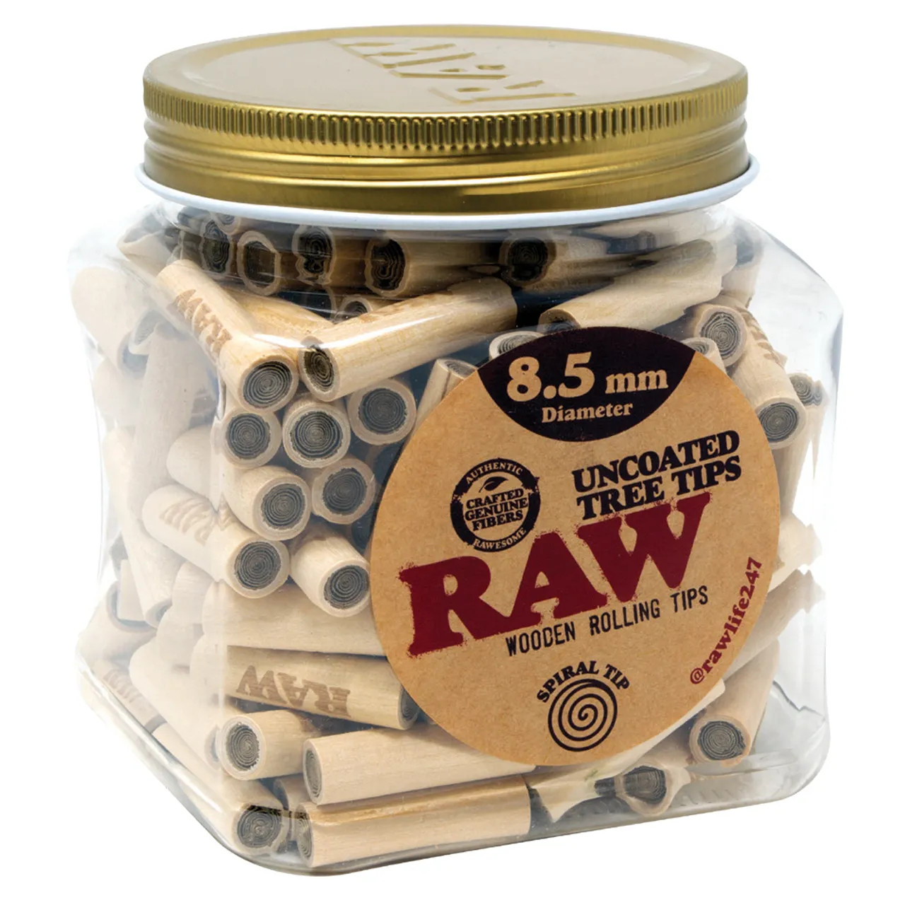 RAW® - Uncoated Tree Tips 8.5mm - Jar of 200 (MSRP $0.75ea)