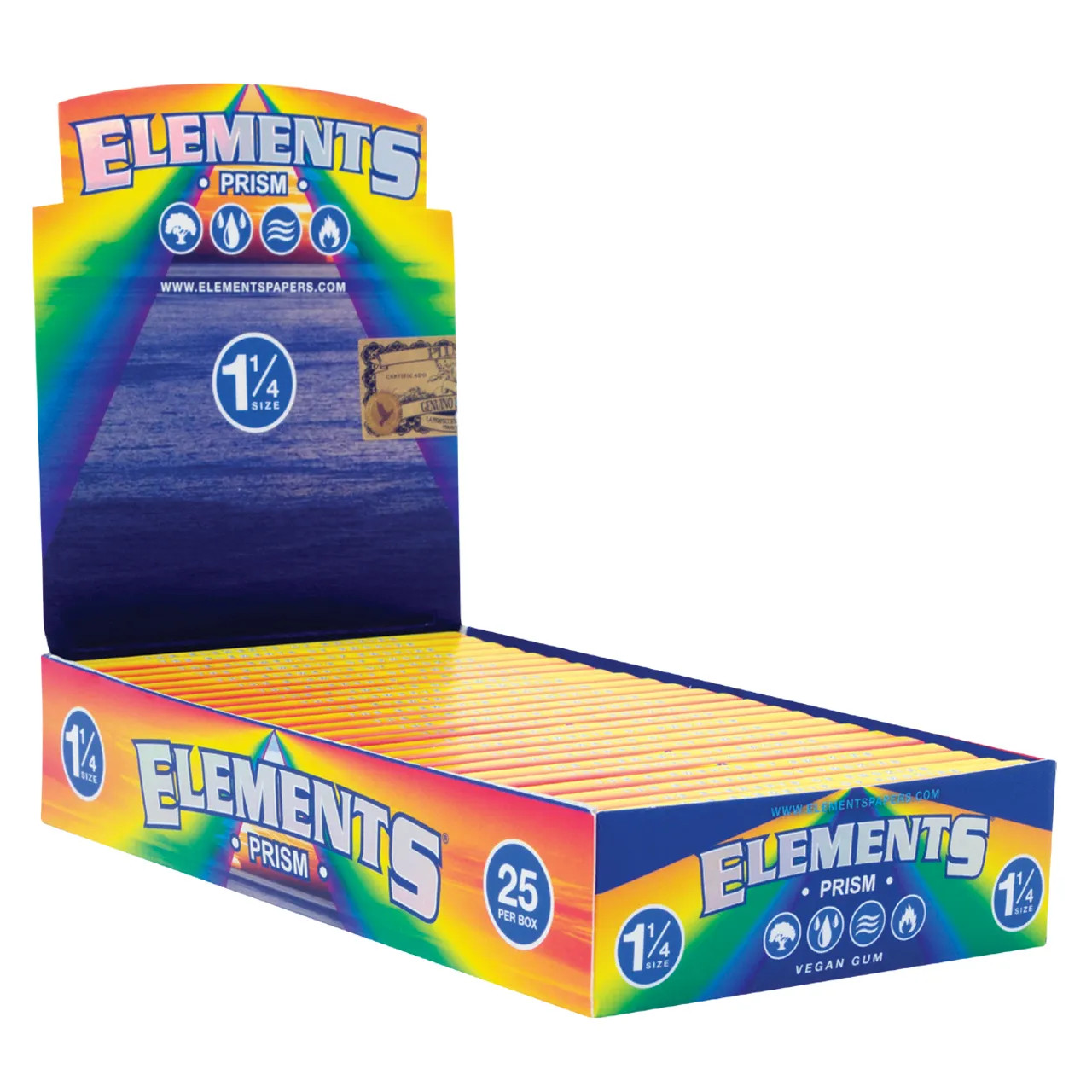 Elements - Prism 1 1/4 Rolling Papers (50ct) - Display of 25 (MSRP $3.00ea)