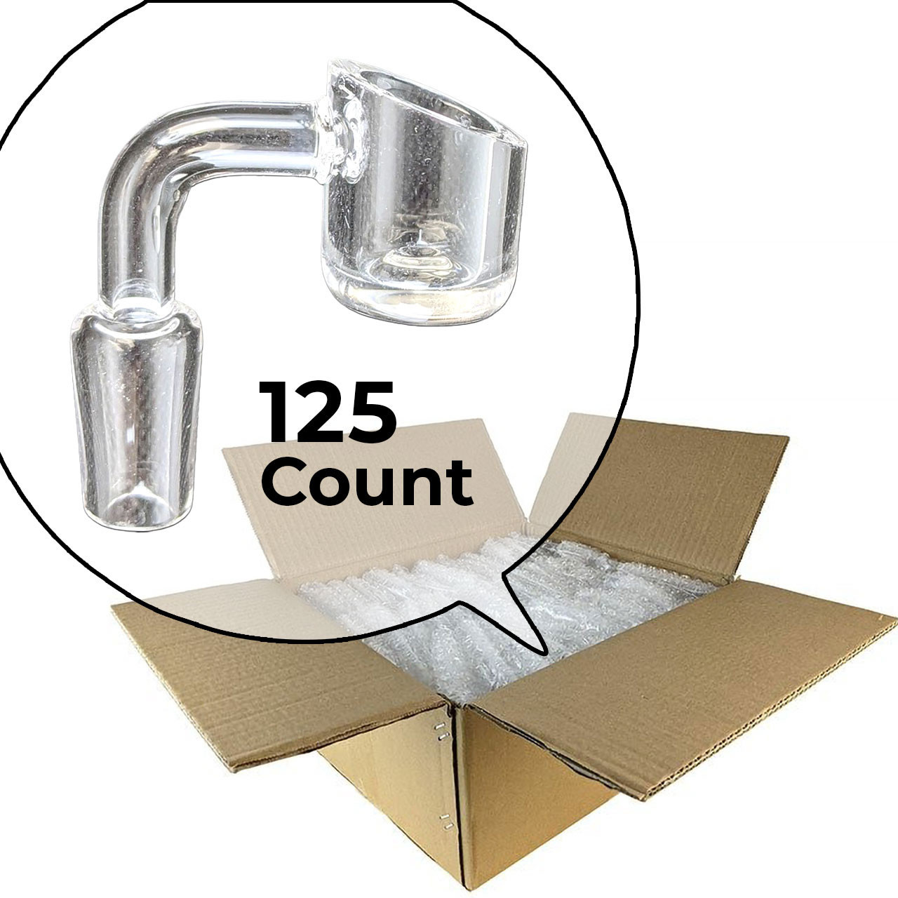 BULK 4mm Quartz Banger - 125pc Box - 14M - 90deg (MSRP $15.00ea)