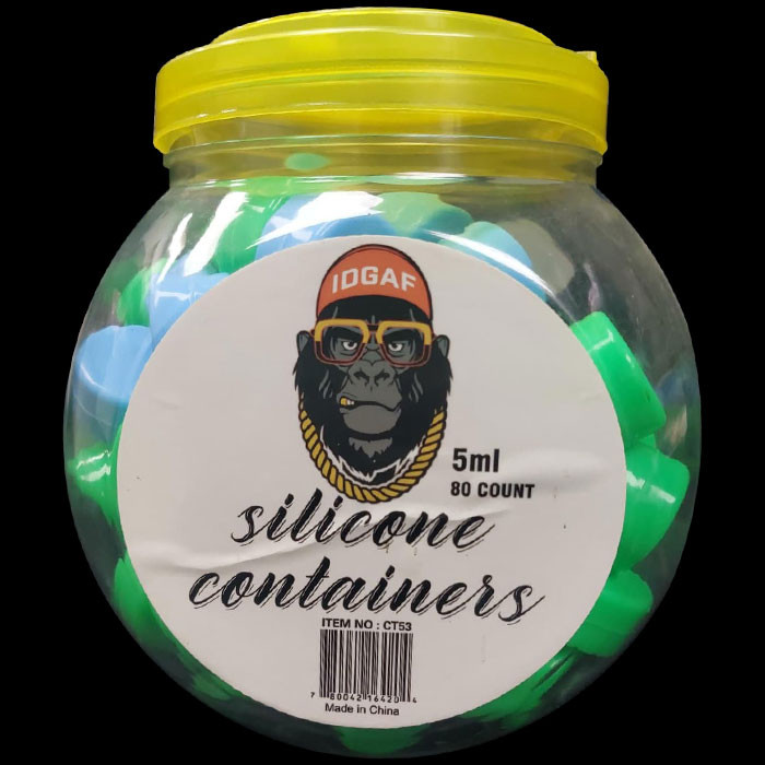 Silicone Container 05ml - 80ct Jar (MSRP $5.00ea)