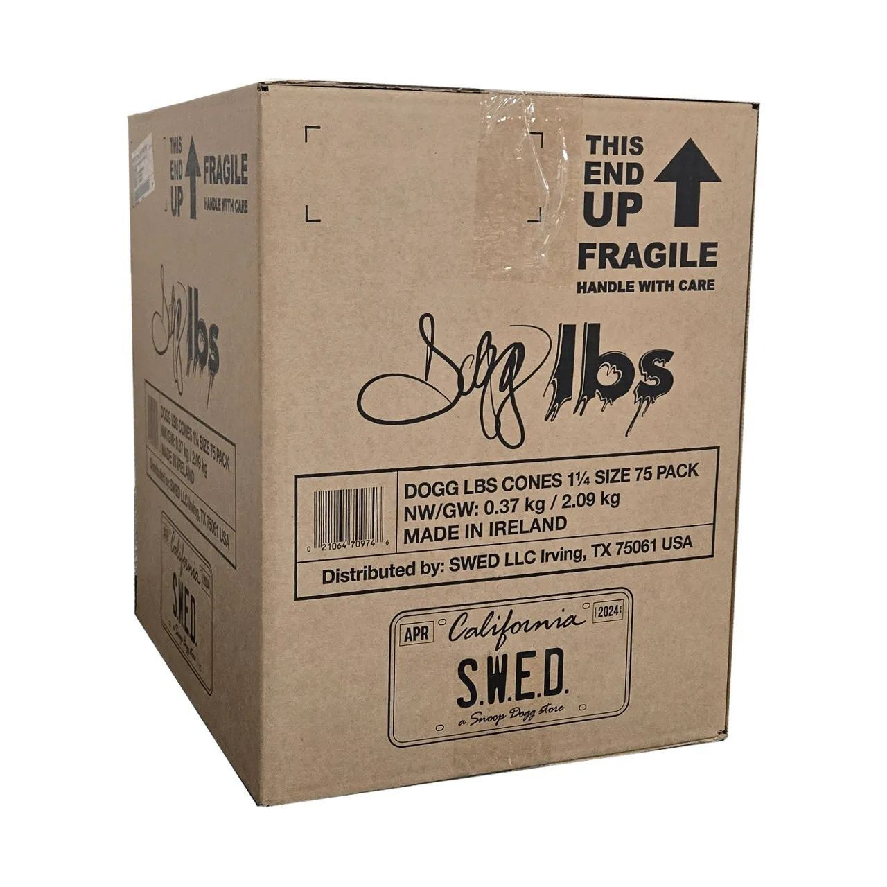 Dogg lbs - Prerolled Cones Blue Paisley - 1 1/4 - 75ct Box - Case of 24