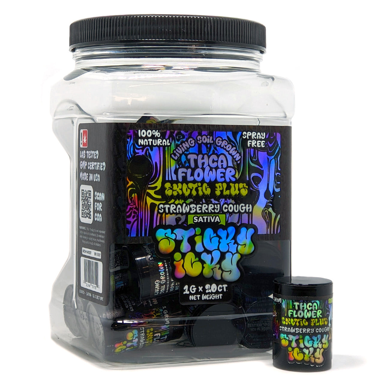 Sticky Icky THCA Flower 1g Jar of 20 - SWED Wholesale