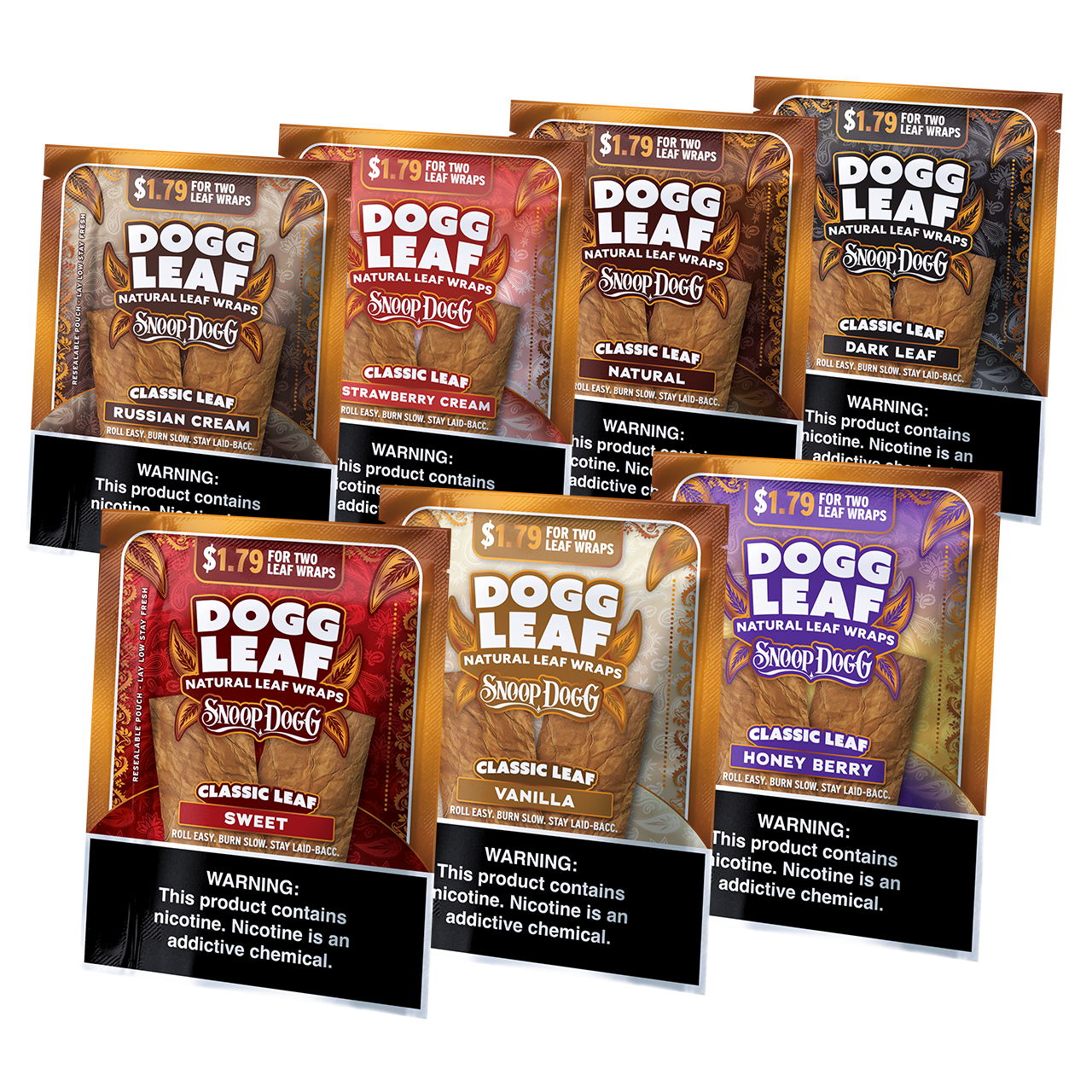 Dogg Leaf - Classic Leaf 2pk (Pre-Priced) - Display of 15 - Case of 20