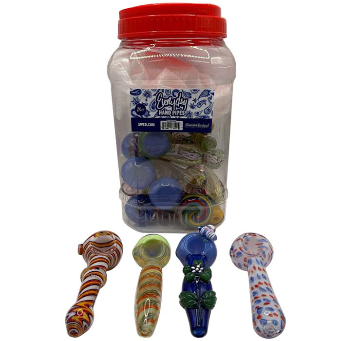 Everyday - 4.5" Heavy Spoon Hand Pipe - 20ct Jar (MSRP $15.00ea)