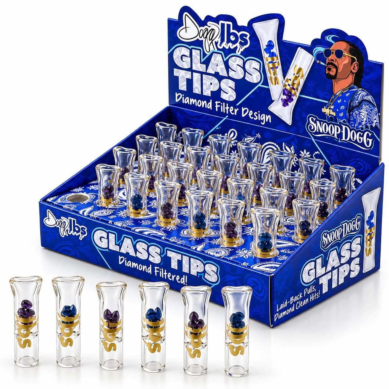 Snoop Dogg Lbs - Glass Tips Diamonds - Display of 30 (MSRP $5ea)