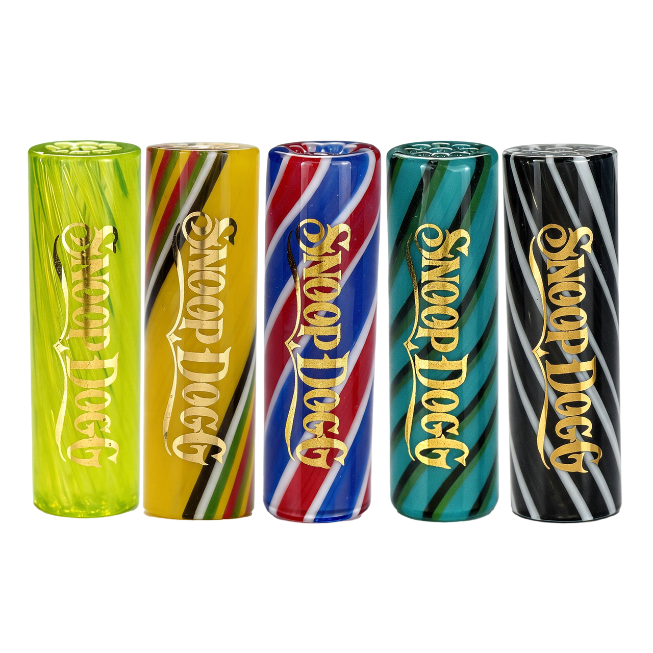 Snoop Dogg - Glass Tips - Variety 5pk Pouch - Classic Color Stripe (MSRP $ 10.00ea)