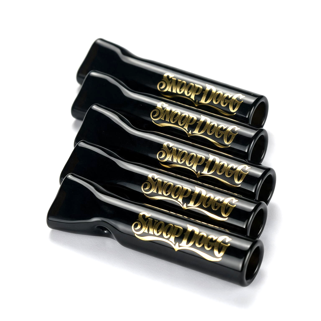 Snoop Dogg - Glass Tips - 5pk Pouch - Flat Black Pinch (MSRP $5.00ea)