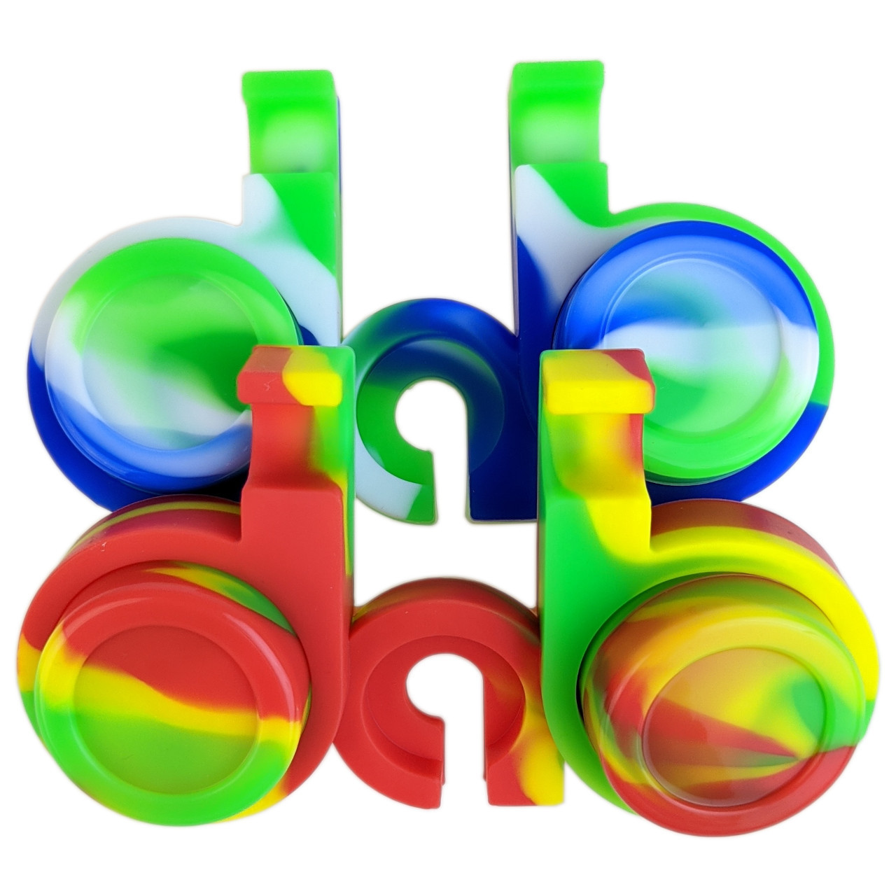 Silicone Assorted Dual Storage Dab Set - Single (MSRP $10.00)