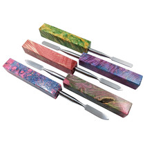 6" Full Stabwood Style Handle Stainless Steel Dabber - Single (MSRP $20.00)