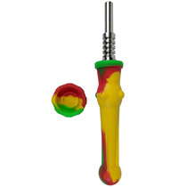 5" Silicone Mixed Color Nectar Collector - with 14M Stainless Steel Tip (MSRP $5.00)