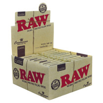 RAW® - Connoisseur King Size Rolling Papers  w/Tips (32ct) - Display of 24 (MSRP $3.00ea)