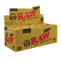 RAW® - Classic Rolling Papers King Size Slim 200's (200ct) - Display of 40 (MSRP $5.00ea)