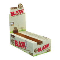 RAW® - Organic Hemp Rolling Papers Single Wide (Double Feed) 100ct - Display of 25 (MSRP $2.00ea)