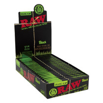 RAW® - Organic Hemp Black Rolling Papers 1¼ (50ct) - Display 24 (MSRP $4.00ea)