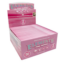 Elements - Pink Rolling Papers King Size Slim (24ct) - Display of 50 (MSRP $5.00ea)