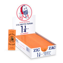 Zig Zag - Rolling Papers - 1¼ French Gummed Orange - Display Of 24 (MSRP $4.00ea)