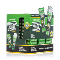 Hemper - King Size Ultra Thin White Paper Cones (3ct) - Display of 24 (MSRP $3.00ea)