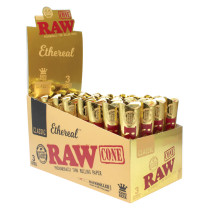 RAW® - Pre-Rolled Ethereal King Size Cones (3pk) - Display of 32 (MSRP $4.00ea)