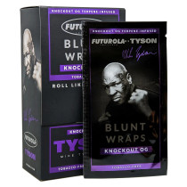 Tyson 2.0® X Futurola - Knockout OG Terpene Infused Tobacco-Free Blunt Wrap (1ct) - Display of 25 (MSRP $4.00ea)