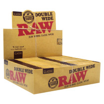 RAW® - Classic Double Wide Rolling Papers (34ct) - Display of 50 (MSRP $3.00ea)