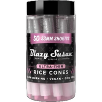 Blazy Susan - Ultra Thin Rice Paper Cones - 53mm Shorties - Jar of 50 (MSRP $19.99)