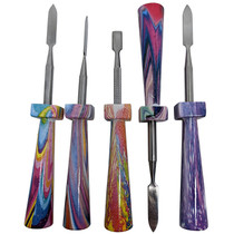 6" Stainless Steel Assorted Resin Handle Dabber - Single (MSRP $12.00)