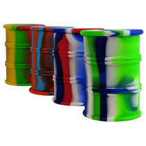3.8" Silicone Assorted Color Oil Barrel Container - Single (MSRP $12.00)