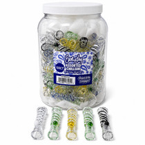 Everyday - Assorted Color Stipe Art Chillum Hand Pipe - 100ct Jar (MSRP $5.00ea)
