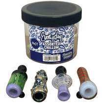Everyday - Mix Design Premium Quality Chillum Hand Pipe - 14ct Jar (MSRP $125.00)