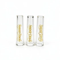 Snoop Dogg - Glass Tips - 5pk Pouch - Crystal Clear Flat Tip (MSRP $5.00ea)