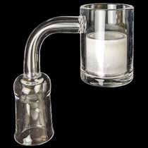 25mm Premium Flat Top White Inner Bowl Quartz Banger (MSRP $40.00)