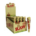 RAW® - Organic Hemp Pre-Rolled Cone 1¼ (6ct) - Display of 32 (MSRP $4.00ea)