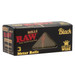 RAW® - Black King Size Wide Rolls (3m) - Display of 12 (MSRP $3.00ea)