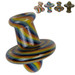 26mm Assorted Black Stripe Reversal Flat Carp Cap  - Single (MSRP $20.00)