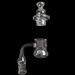 26mm Peaked Bottom 4mm Quartz Banger & Cyclone Carb Cap Terp Pearl Set (MSRP $50.00)