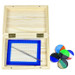 6.25" x 4.5" Wooden Box Silicone Dab Set - SINGLE (MSRP $25.00)