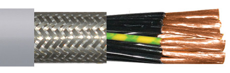 CABLE GAALFLEX CONTROL 500 CY FL OR 450/750 V GREY RAL 7001 / BK NMBRD + Y/G 4g4.00 SQMM
