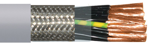 CABLE GAALFLEX CONTROL 600 CY LEAN 1000V 21179 90°C GREY RAL 7001/BK NMBRD W/O Y/G 2xAWG18 (2x1)