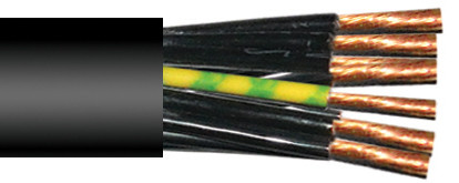 GAALFLEX TRAY CABLE 1002 TC-600V AWM-1000V BLACK RAL9005/BK NMBRD w/o Y/G 2xAWG18 (2x1 SQMM)
