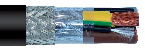 GAALFLEX VFD CABLE 2XSLCH Cca 0.6/1 KV BLACK RAL 9005 / HD 308S2 + Y/G 3x150+3g25 SQMM
