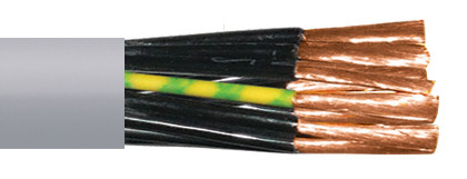 FLEXIDRUM TRACK CABLES T210 0,6/1 KV GREY RAL 7000 / BK NMBRD + Y/G 25gAWG18 (25g1.00 SQMM)