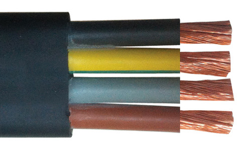FLEXIFESTOON CABLE PV-FLAT H07VVH6-F 450/750 V BLACK RAL 9005 / BK NMBRD + Y/G 8g2.50 SQMM