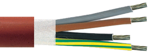 CABLE GAALTHERM SiHF-J 0.6/1 KV REDDISH BROWN RAL 3016 / HD 308S2 + Y/G 4g4.00 SQMM
