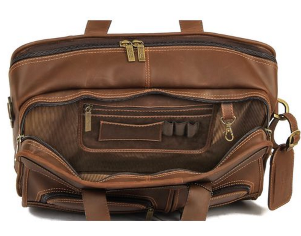 Claire Chase Executive Computer Briefcase Leather Briefcase 151E