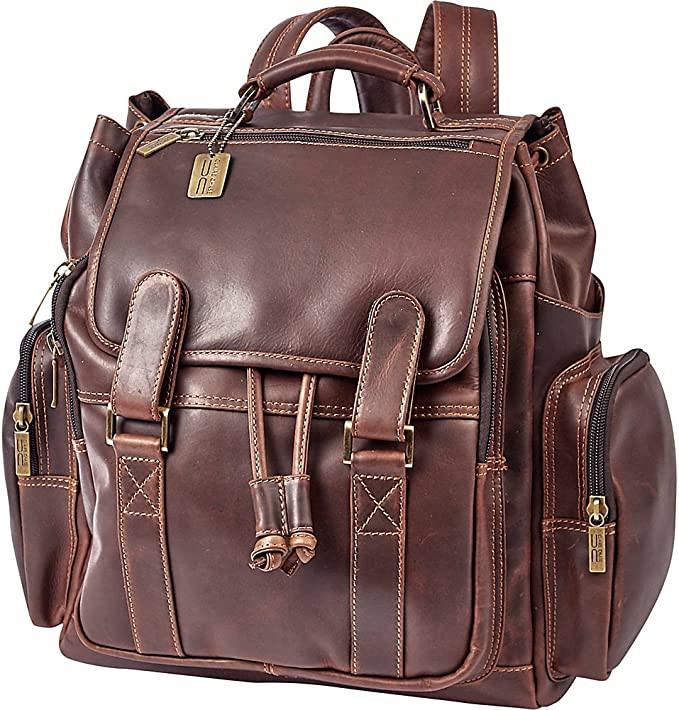 Claire Chase Jumbo Leather Backpack 329 Leather Laptop Backpack