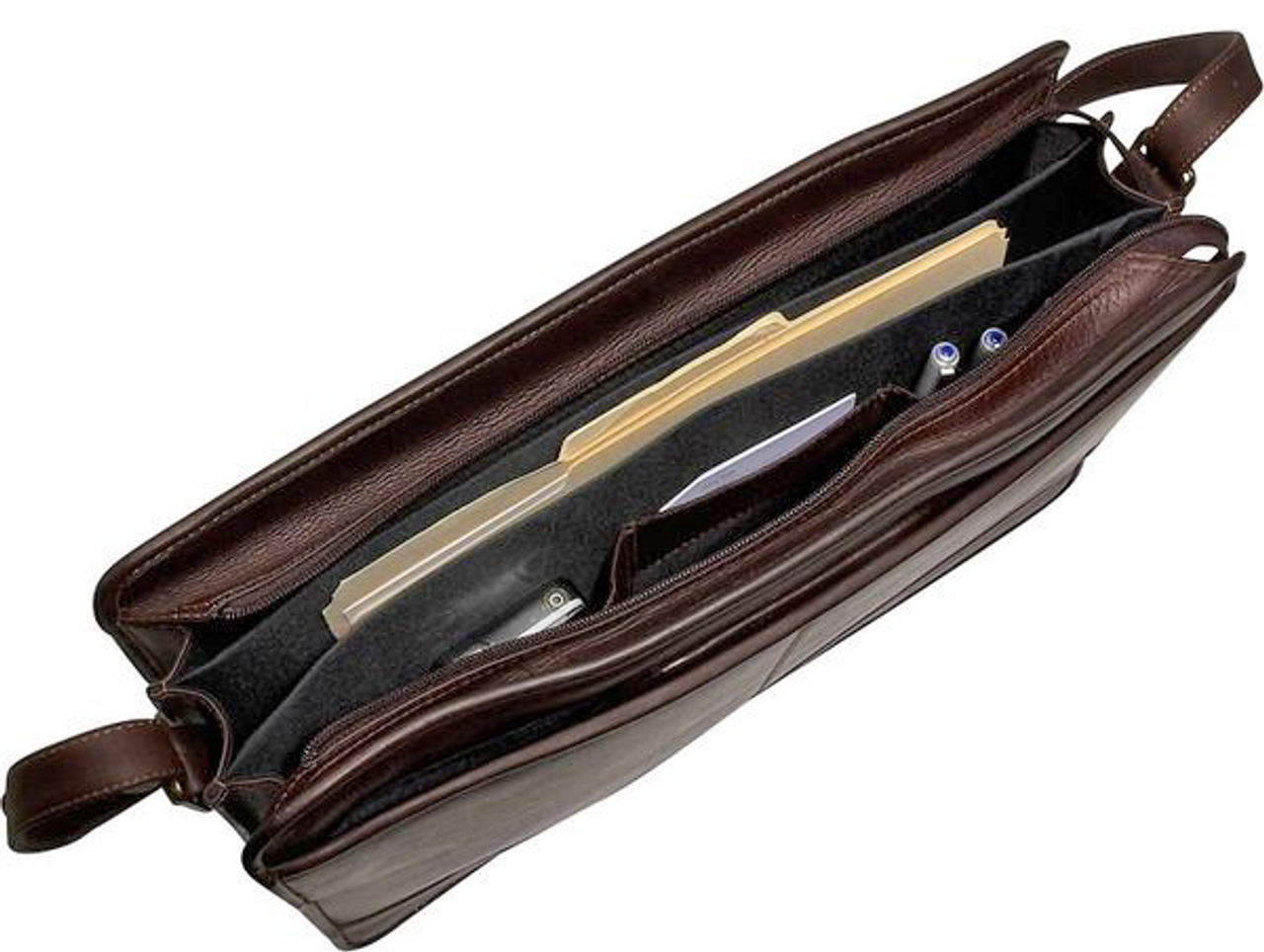 David King Triple Gusset Drop Handle Briefcase 134