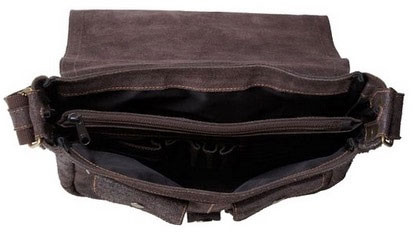 Edmond Leather Vintage Leather Messenger Bag Weathered Messenger (Medium)
